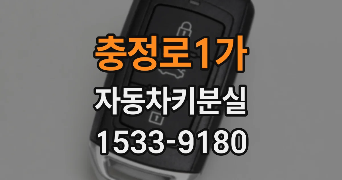 충정로1가 자동차키분실