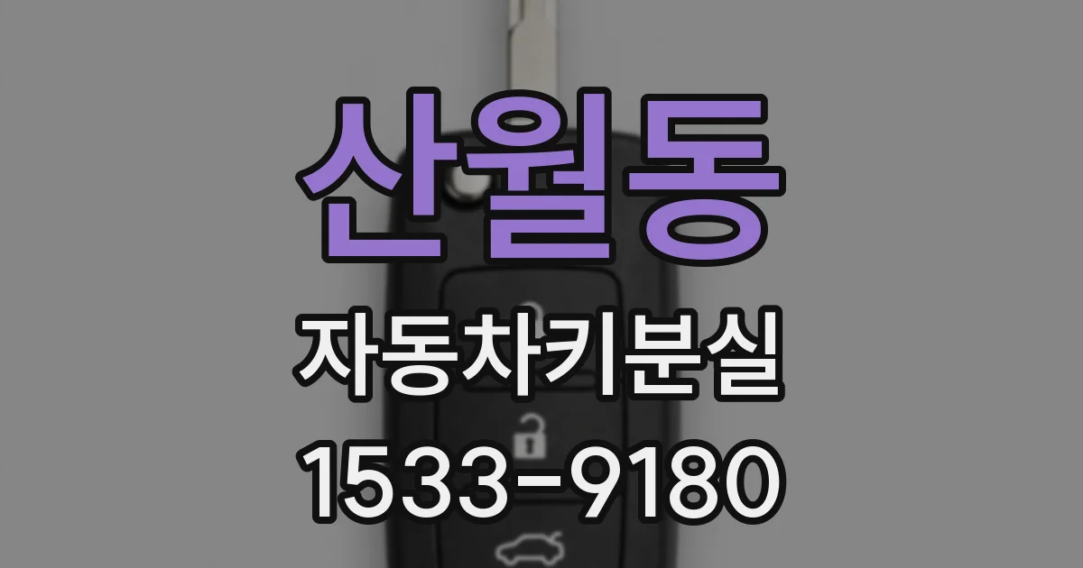 산월동 자동차키분실