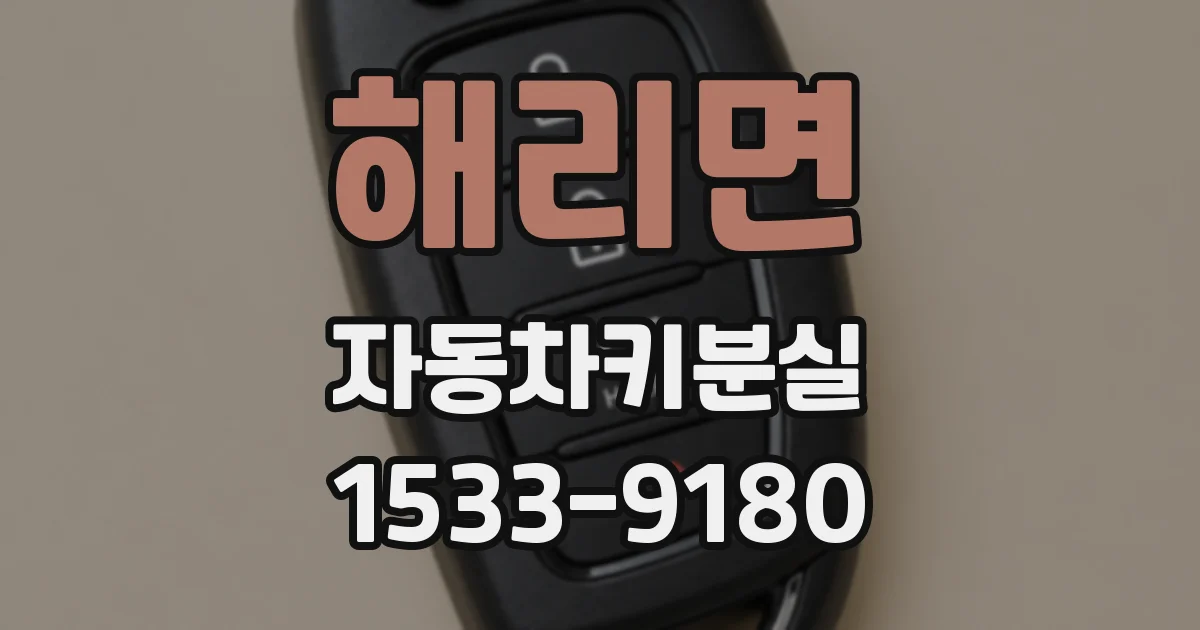 해리면 자동차키분실