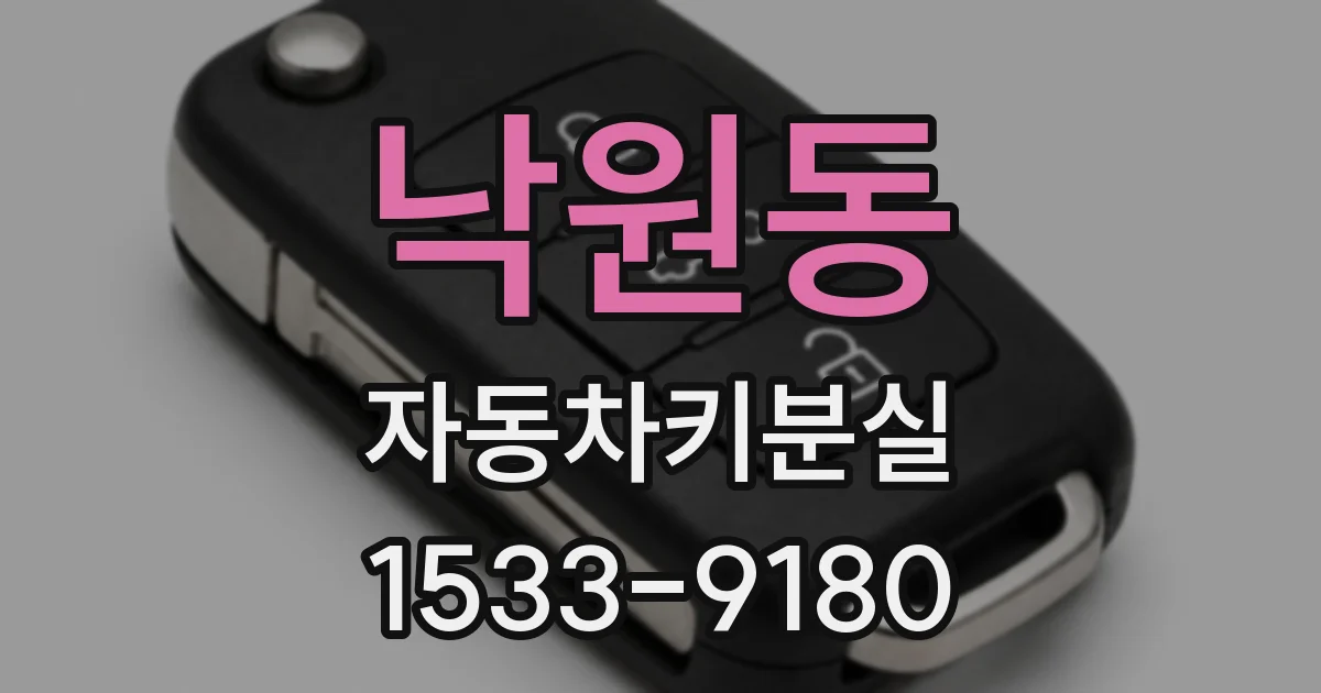 낙원동 자동차키분실