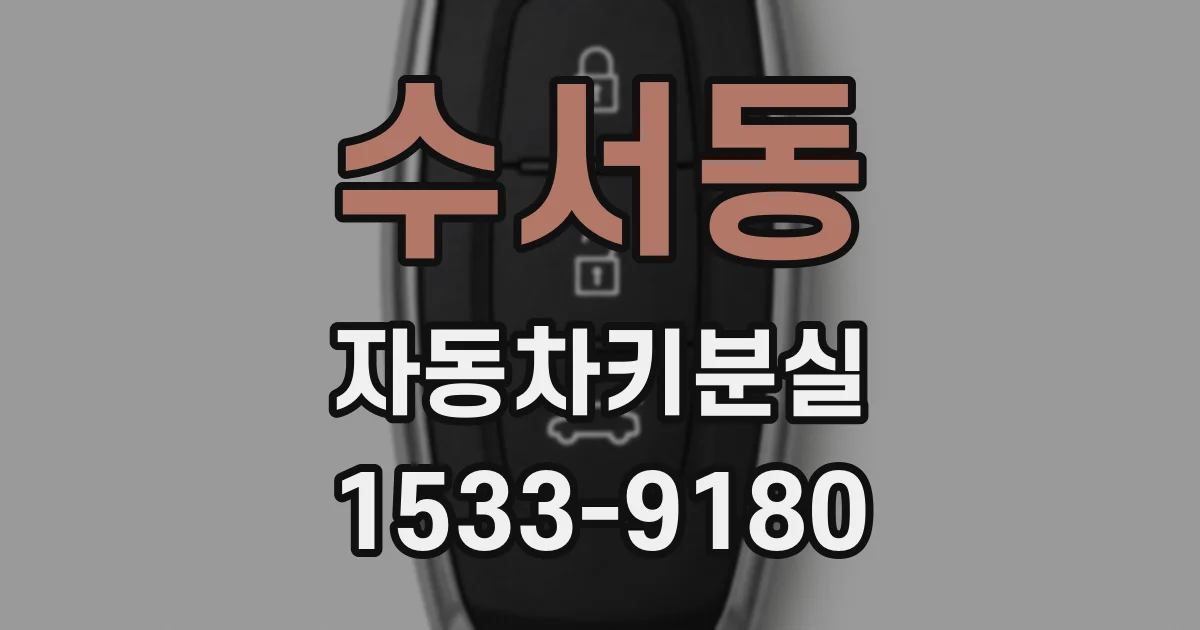 수서동 자동차키분실