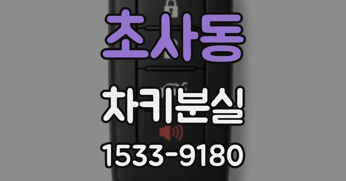초사동 차키분실