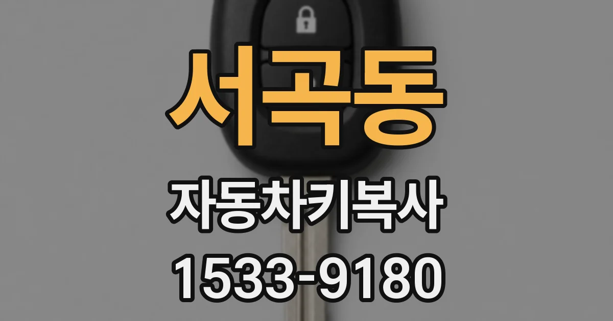 서곡동 자동차키복사