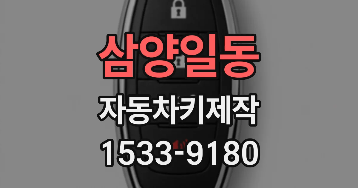 삼양일동 자동차키제작