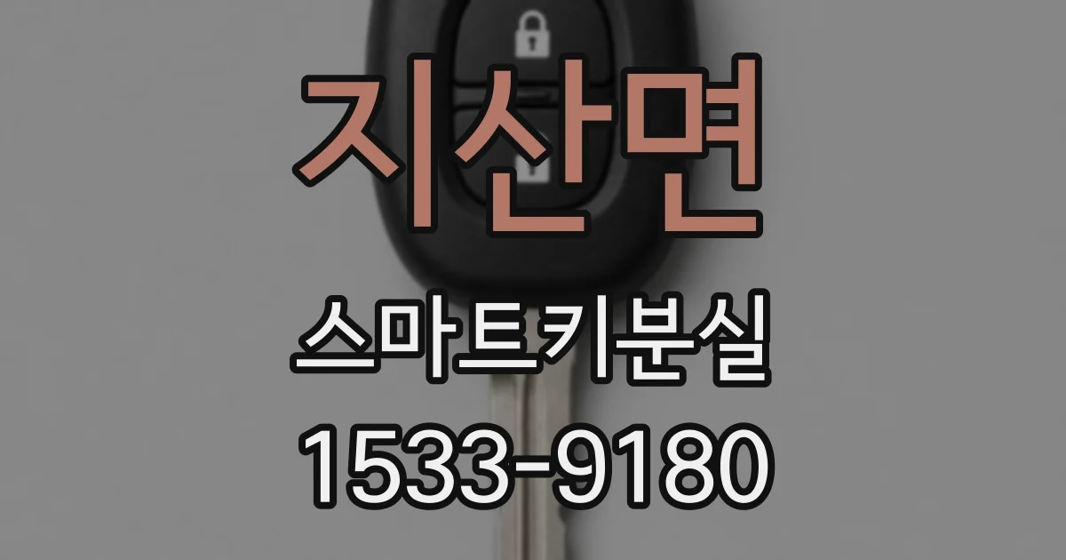 지산면 스마트키분실