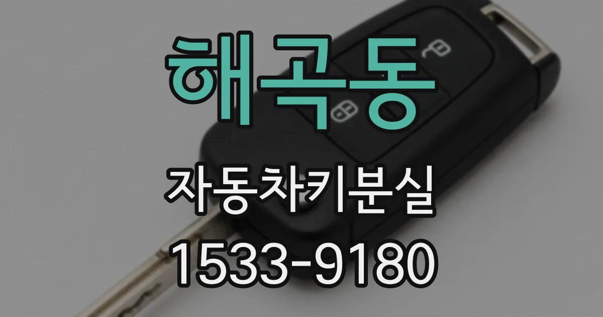 해곡동 자동차키분실