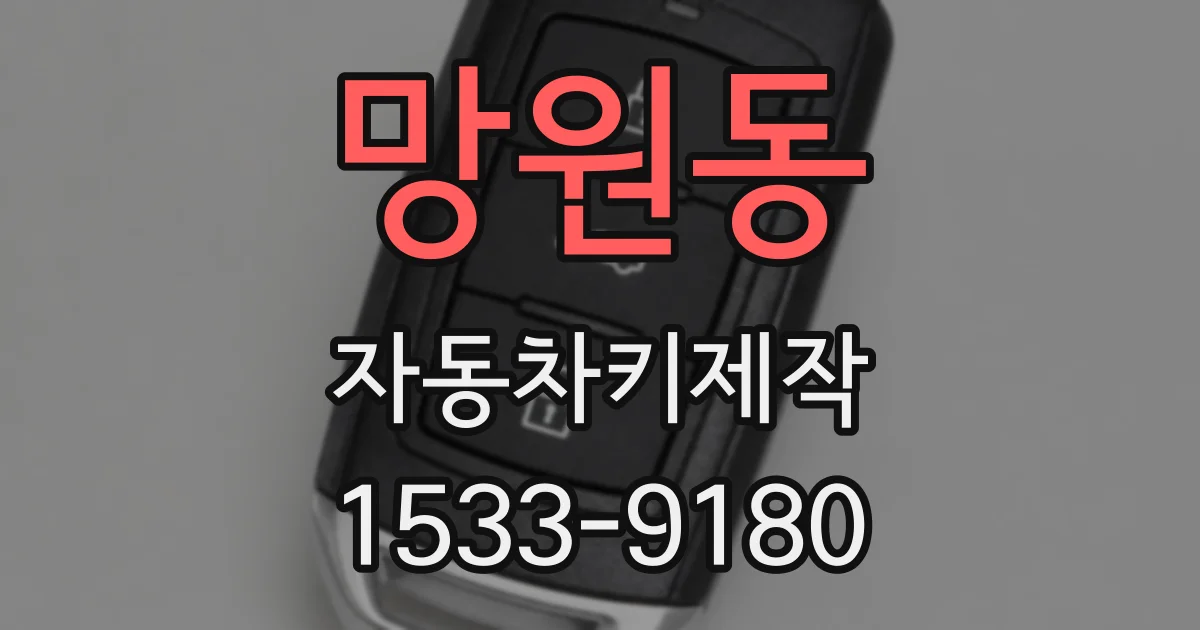 망원동 자동차키제작