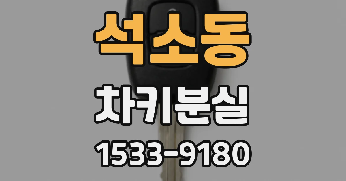 석소동 차키분실