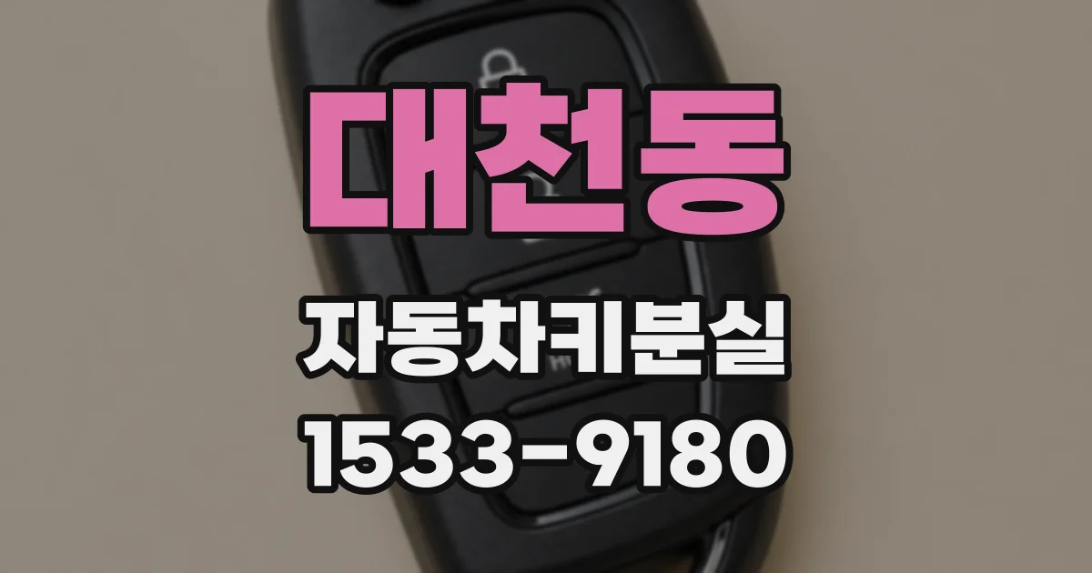 대천동 자동차키분실
