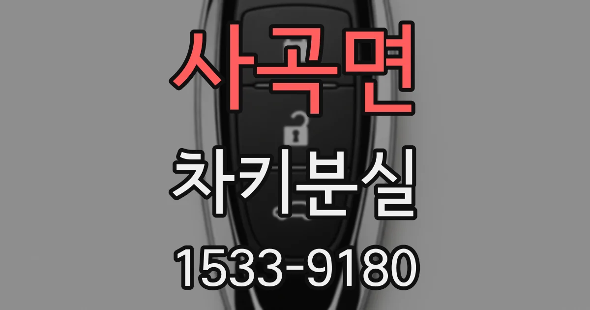 사곡면 차키분실