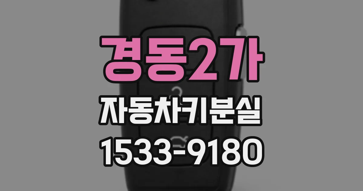 경동2가 자동차키분실