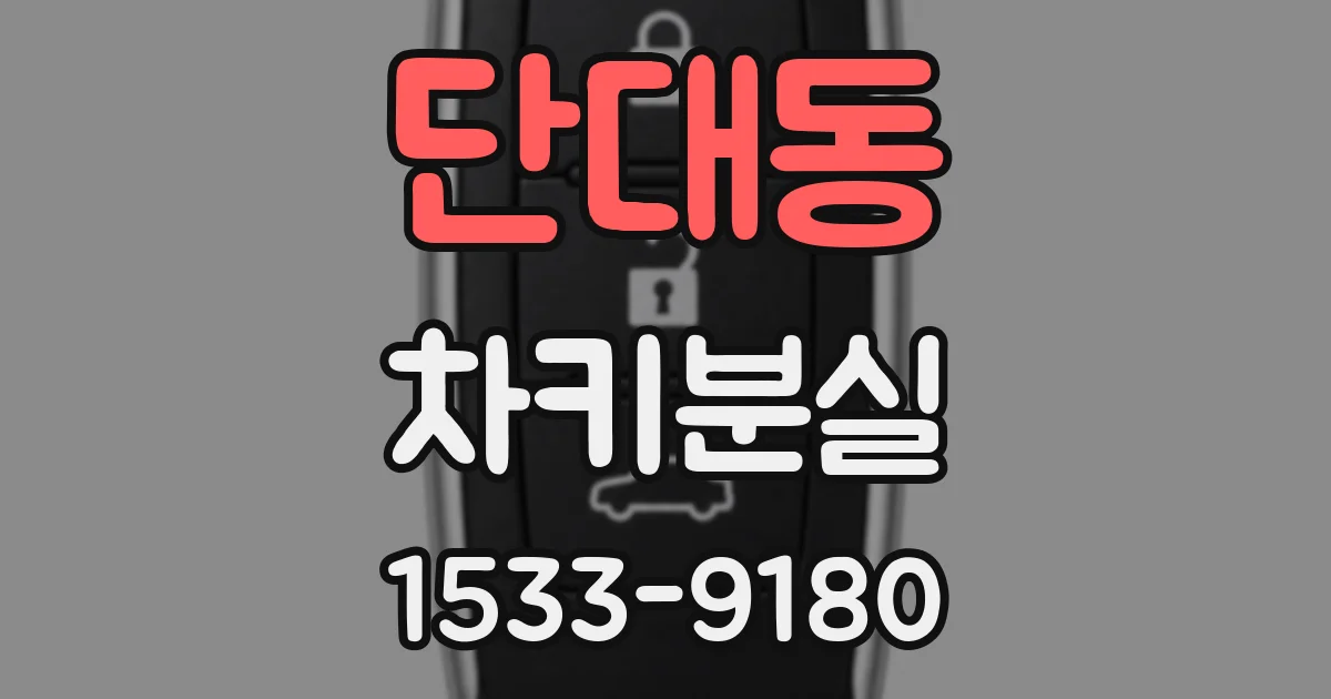 단대동 차키분실