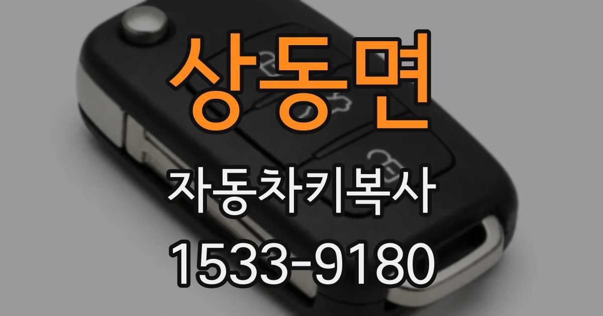 상동면 자동차키복사
