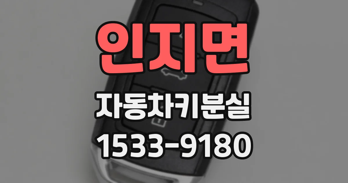인지면 자동차키분실