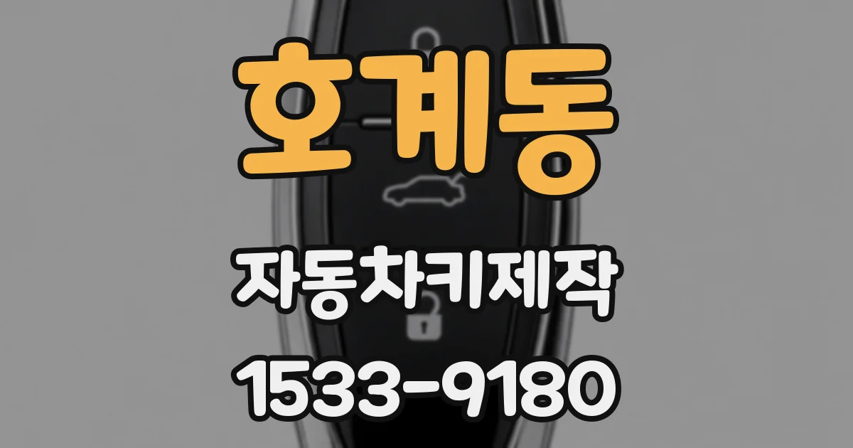 호계동 자동차키제작