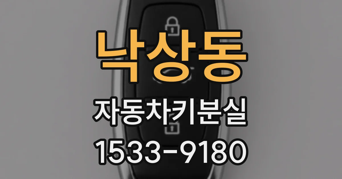 낙상동 자동차키분실