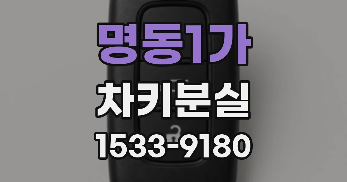 명동1가 차키분실