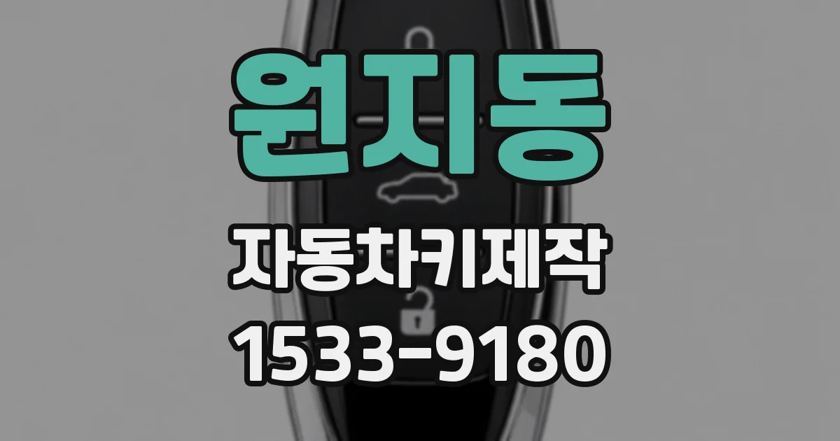 원지동 자동차키제작