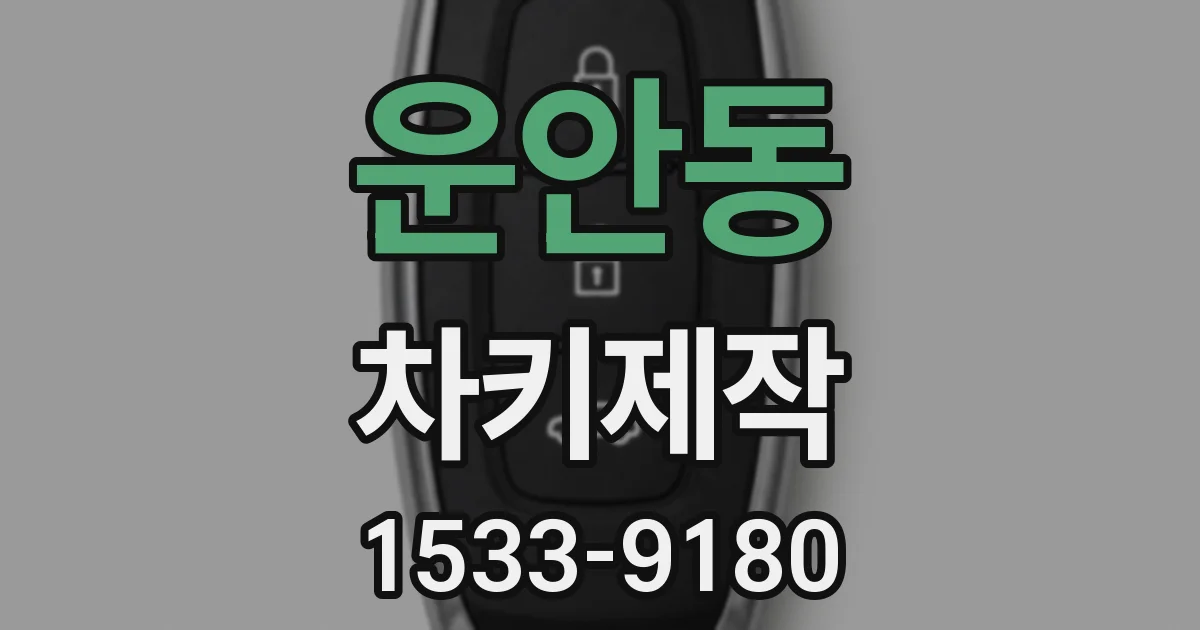 운안동 차키제작