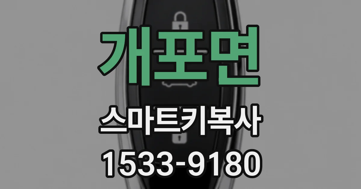 개포면 스마트키복사