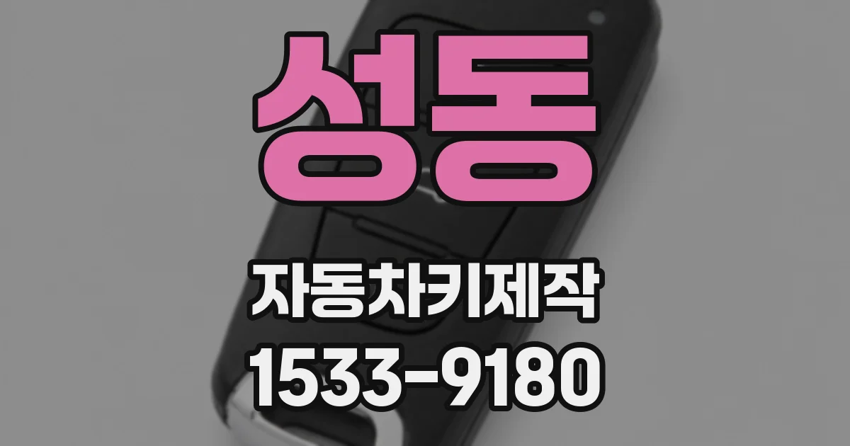 성동 자동차키제작
