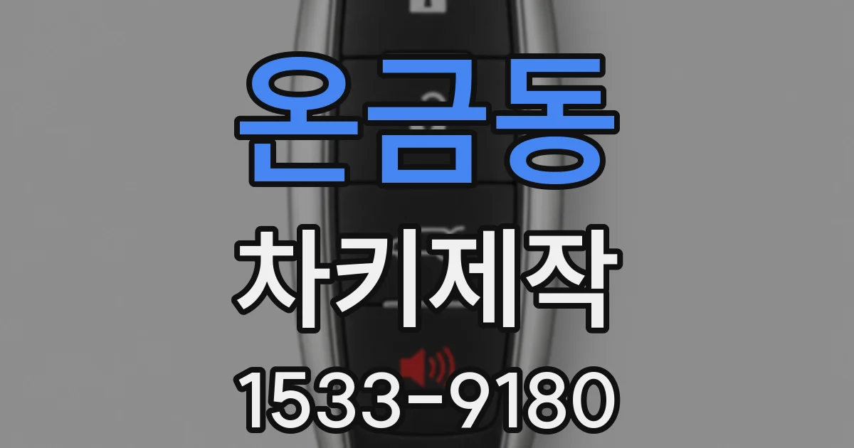 온금동 차키제작