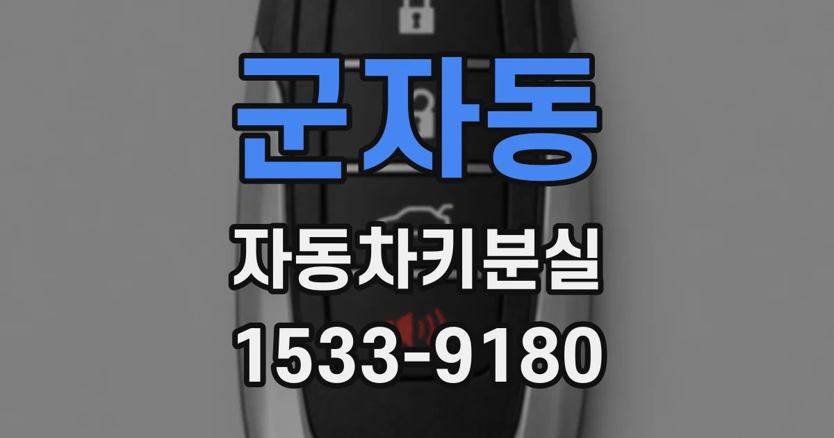 군자동 자동차키분실