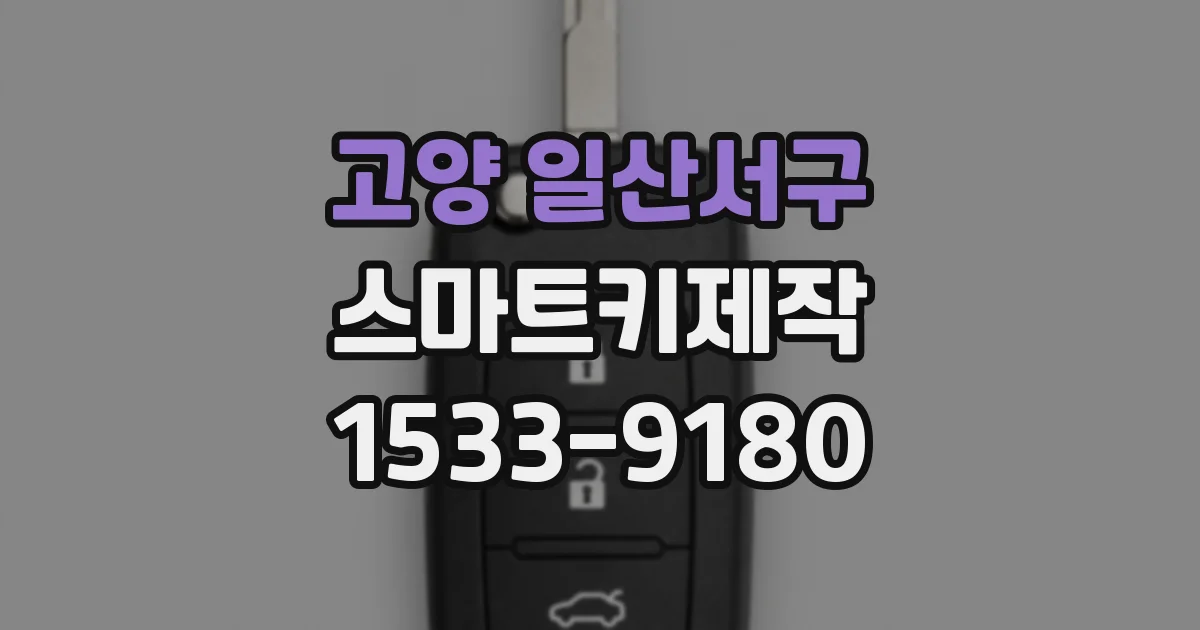 고양 일산서구 스마트키제작
