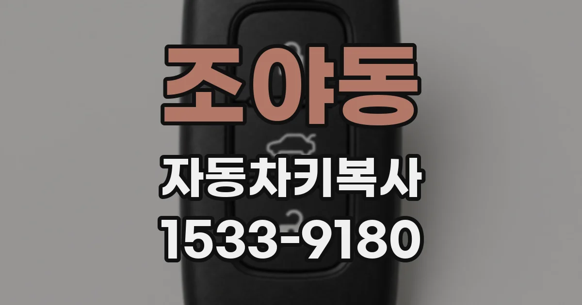 조야동 자동차키복사