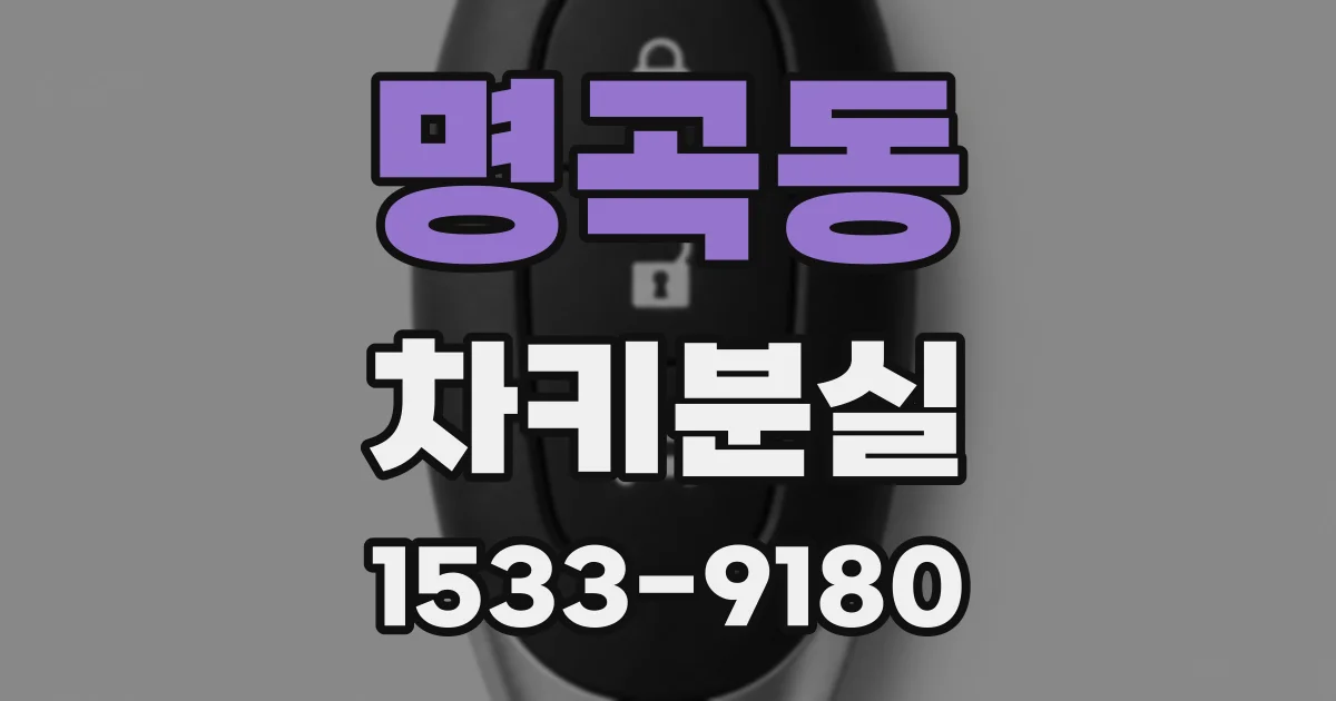 명곡동 차키분실