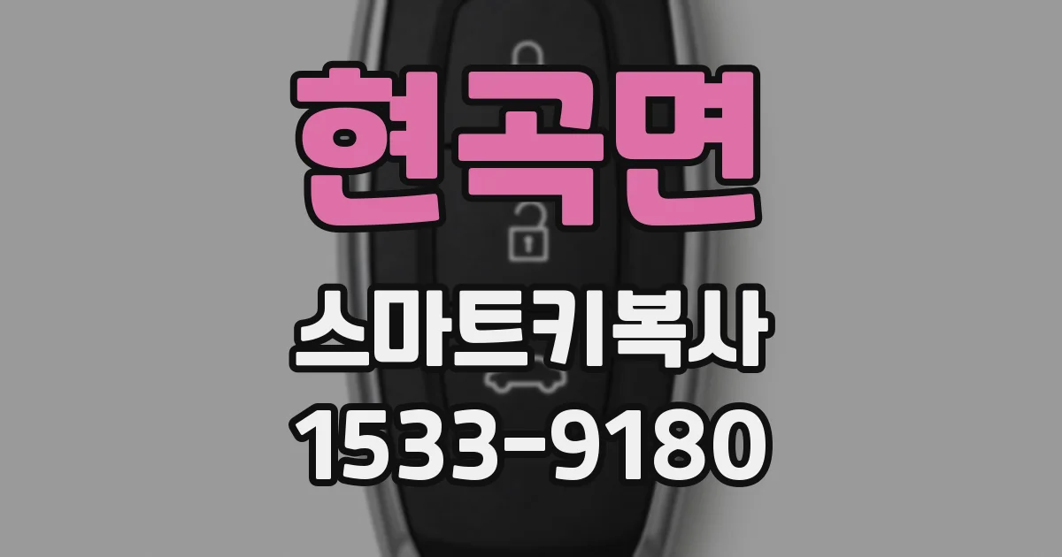 현곡면 스마트키복사