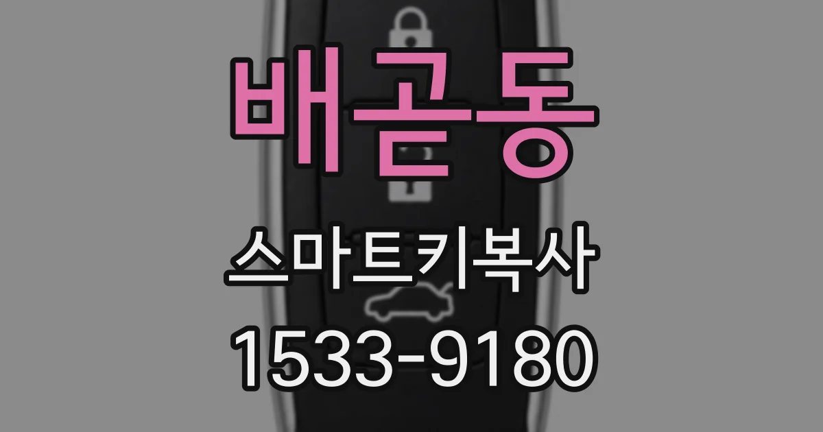 배곧동 스마트키복사