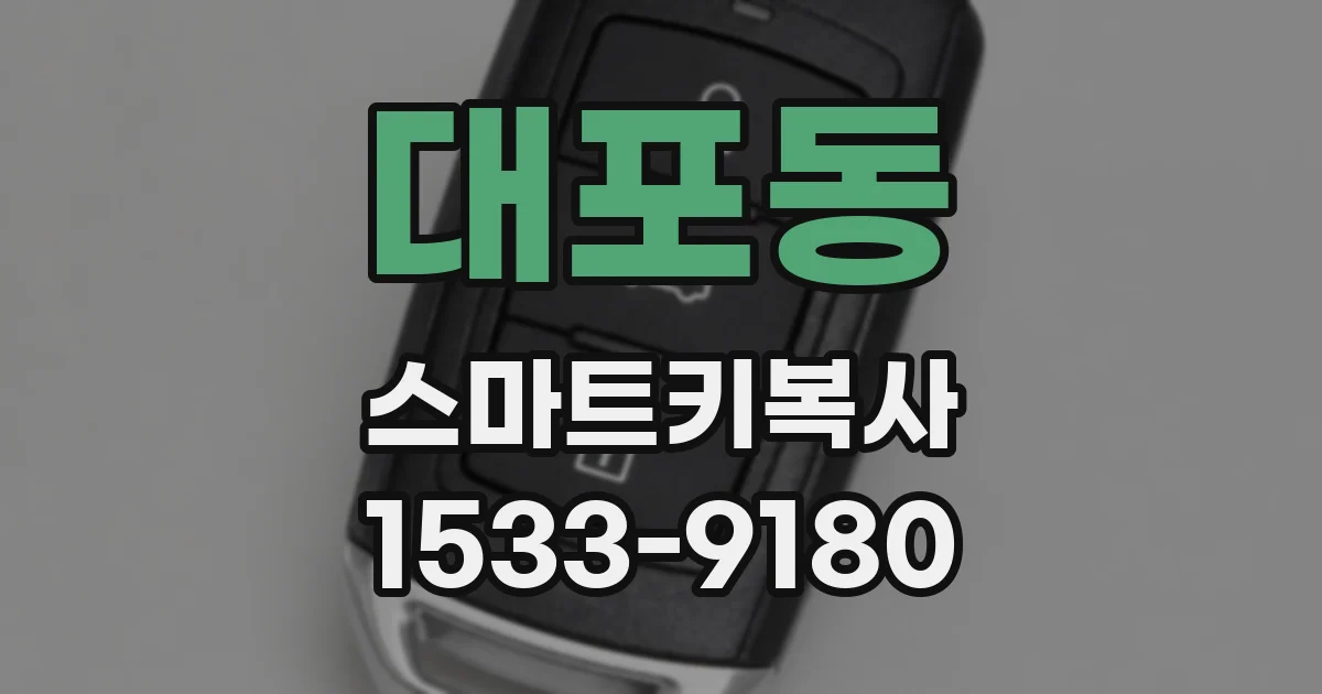 대포동 스마트키복사