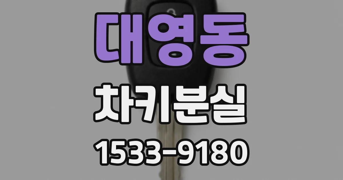 대영동 차키분실