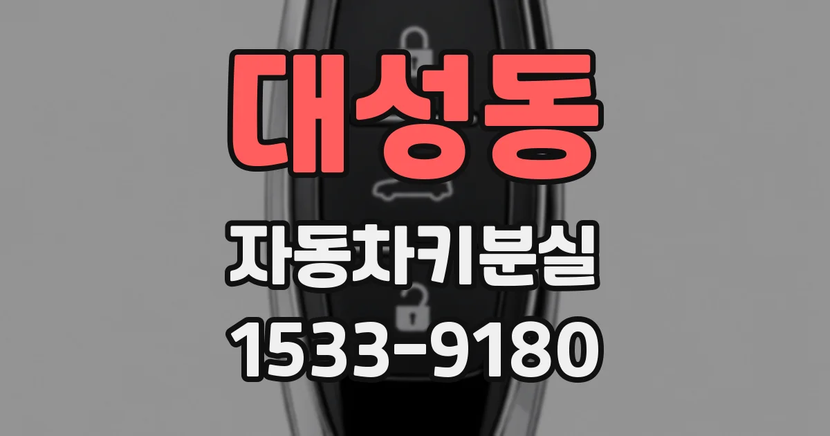 대성동 자동차키분실
