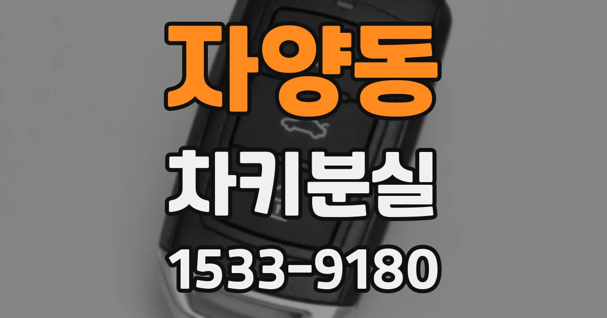 자양동 차키분실