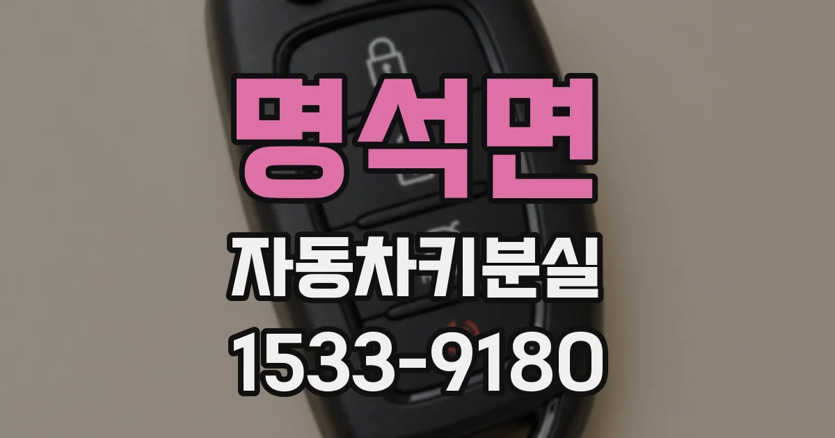 명석면 자동차키분실