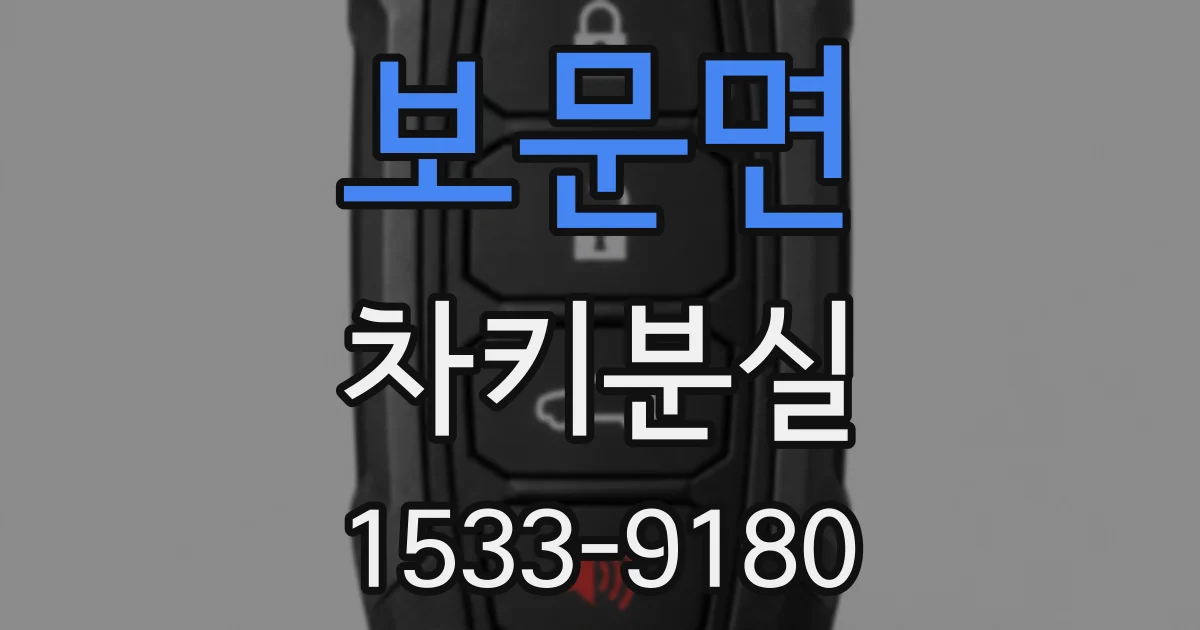 보문면 차키분실