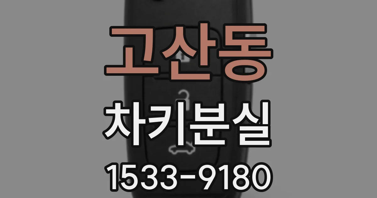 고산동 차키분실