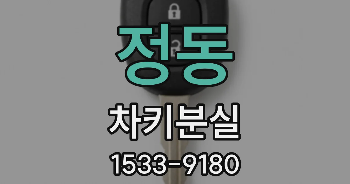 정동 차키분실