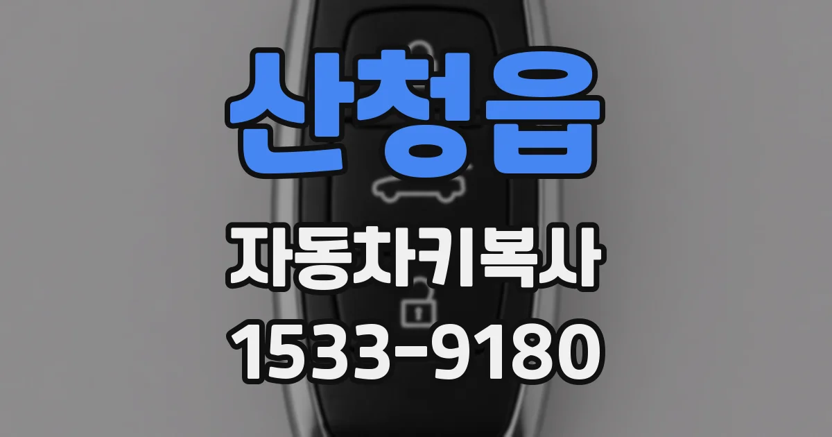 산청읍 자동차키복사
