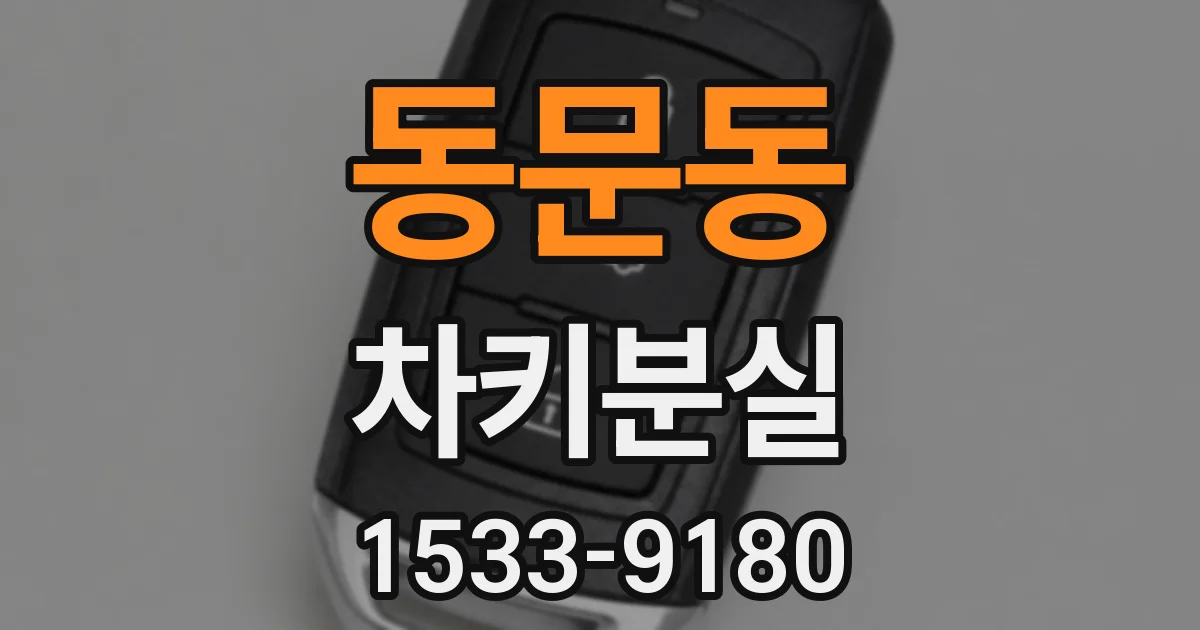 동문동 차키분실
