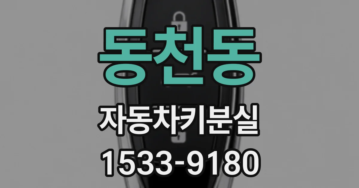 동천동 자동차키분실