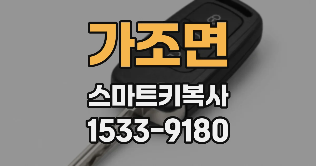 가조면 스마트키복사