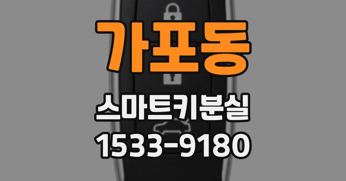 가포동 스마트키분실