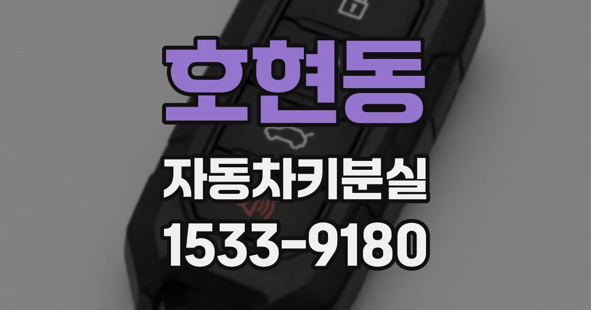 호현동 자동차키분실