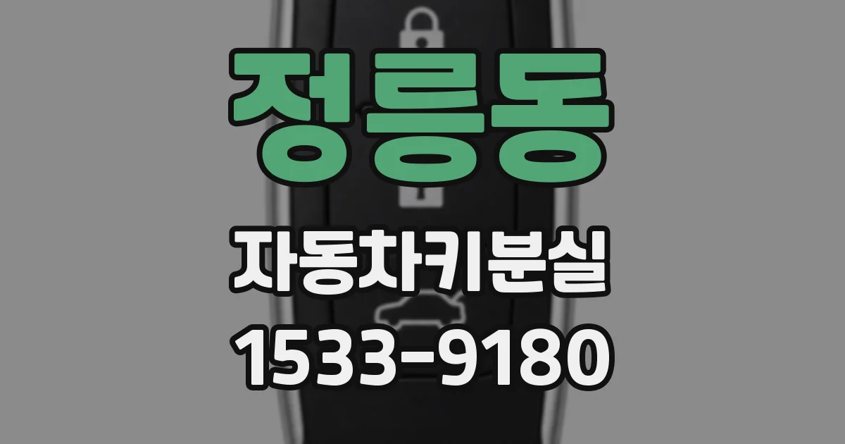 정릉동 자동차키분실