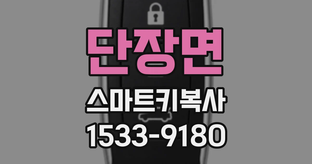 단장면 스마트키복사