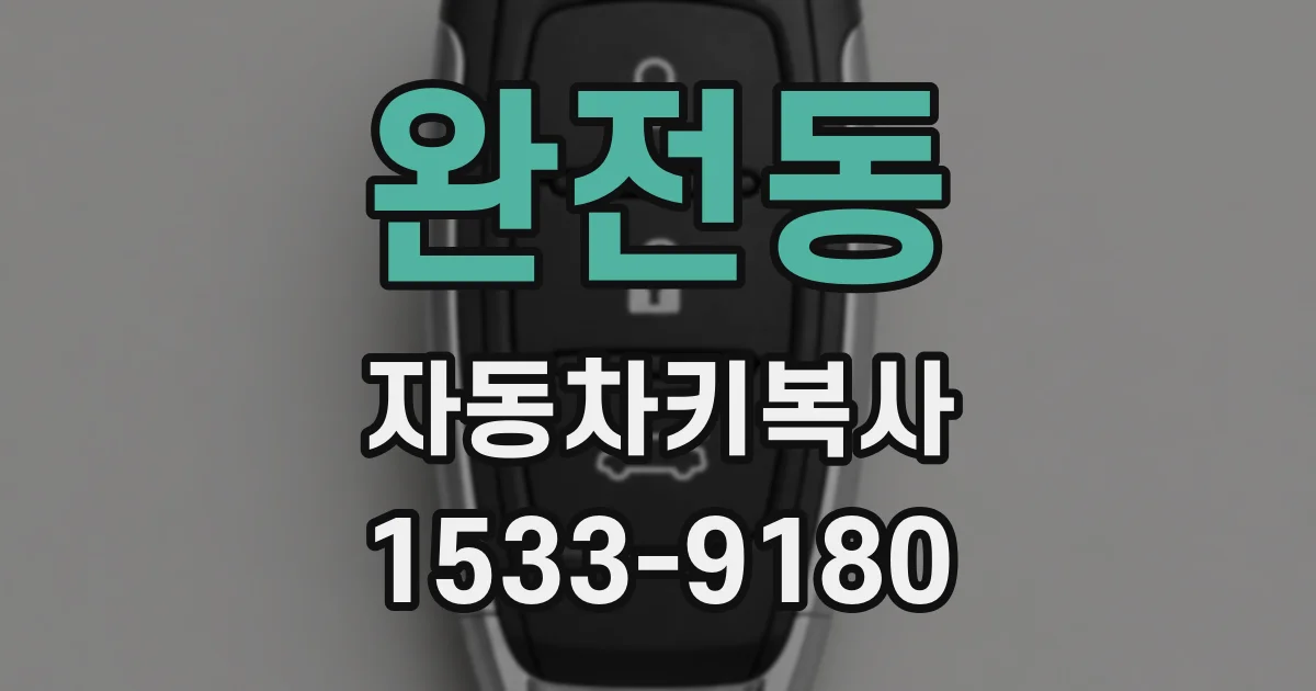 완전동 자동차키복사