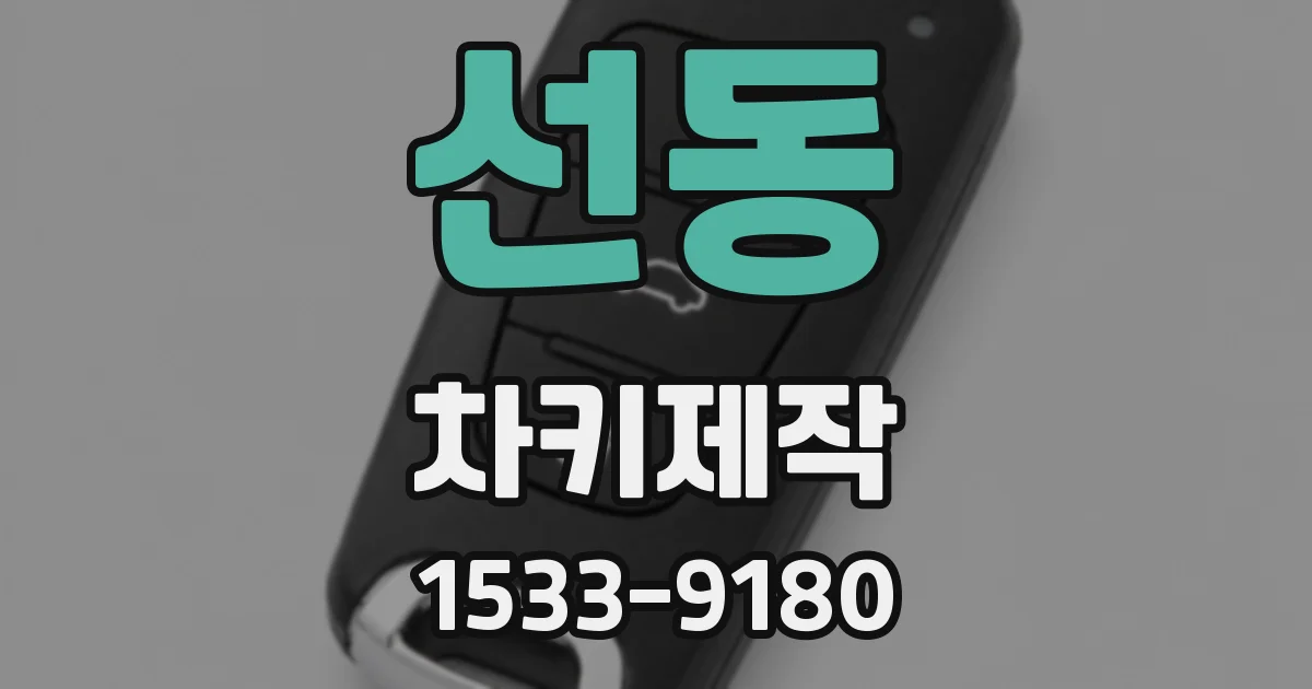 선동 차키제작